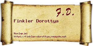 Finkler Dorottya névjegykártya
